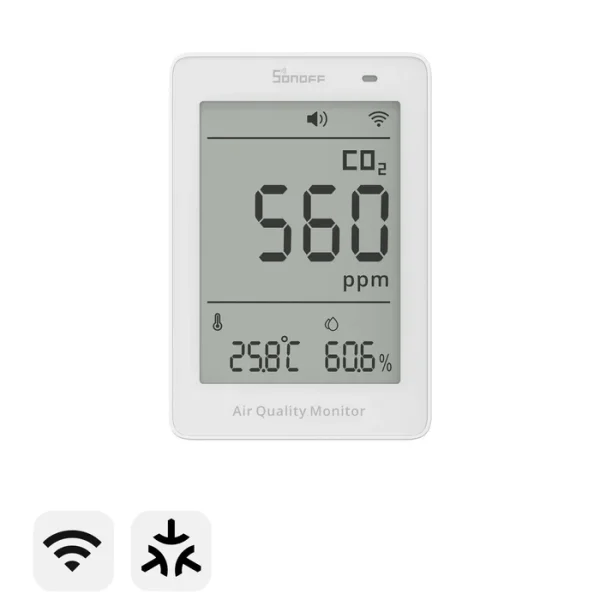 Szén-monoxid (CO2), hőmérséklet és páratartalom érzékelő